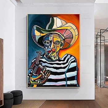 Amazon.co.jp: 有名なアートピカソ絵画抽象人の顔の肖像画の